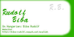 rudolf biba business card